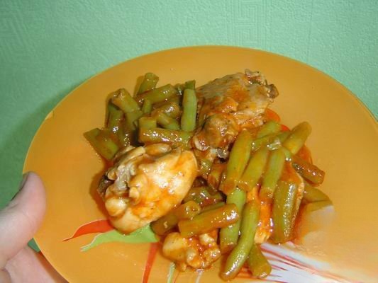 Курица со спаржей