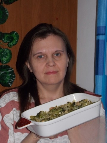 Запеканка с рисом и брокколи