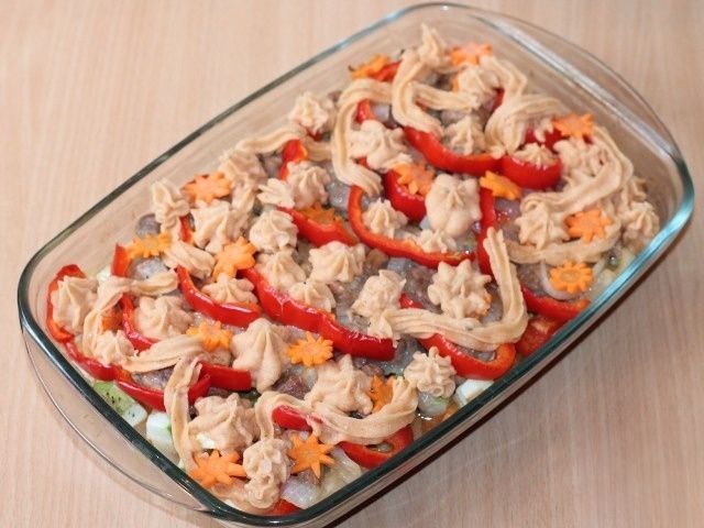 Свинина с овощами 