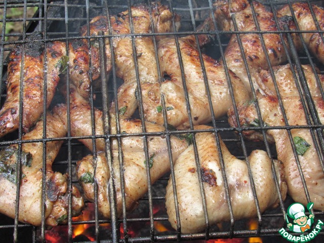 Hot wings with chutney gooseberry