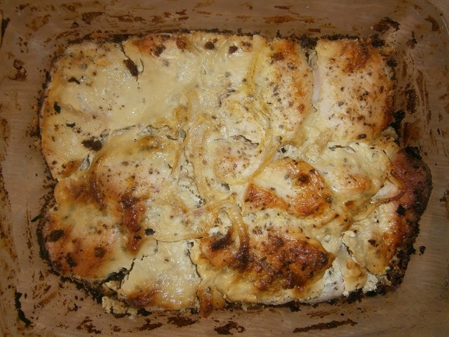 Casserole chicken eggs 