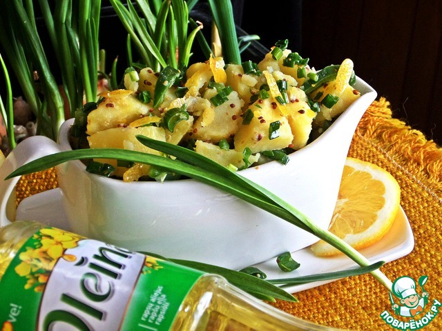 Картофель с лимоном и зеленью