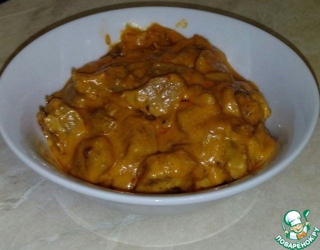 Pork in cheese sauce