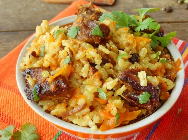 Rice porridge inspired pilaf