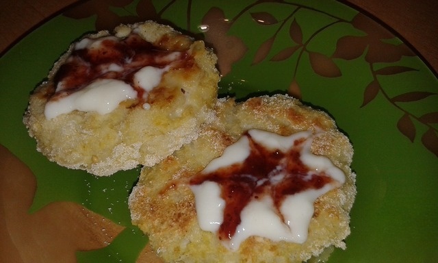 The meatballs rice-wheat with jelly