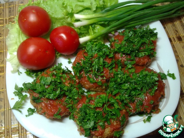 Millet meatballs in tomato sauce for Breakfast