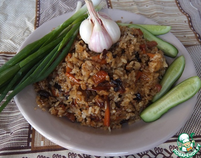 Fergana pilaf for vegetarians