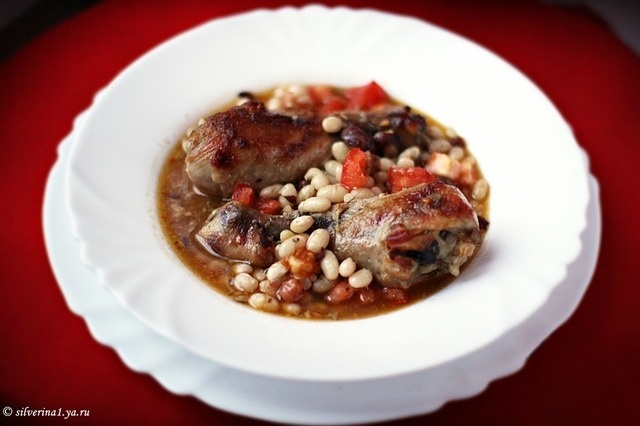 Курица с фасолью