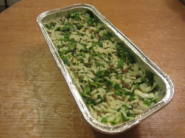 Запеканка из риса со шпинатом