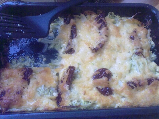 Запеканка из кабачков и вяленых помидоров