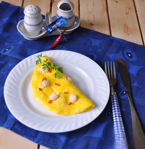 Omelette with scallop