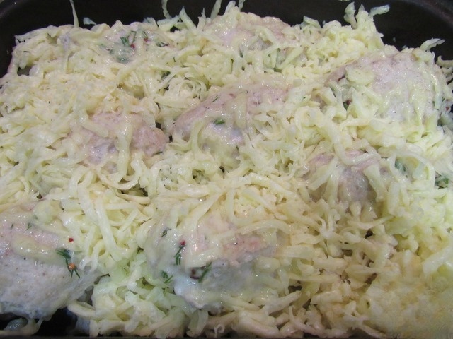 Цветная капуста с кнелями из индейки