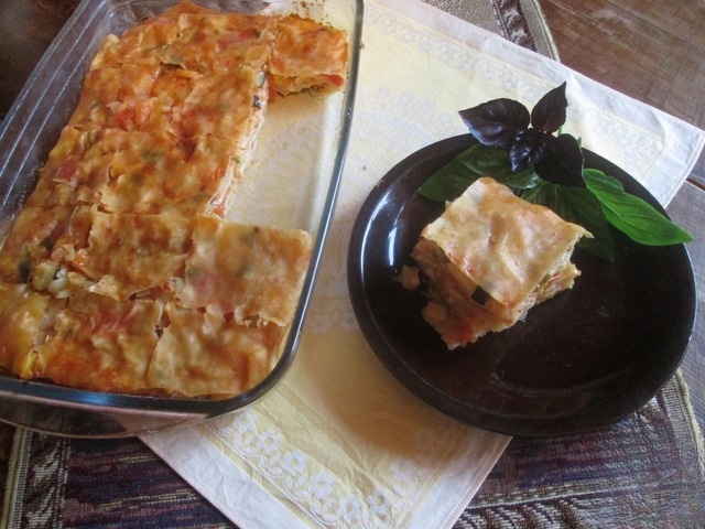 Овощная постная лазанья