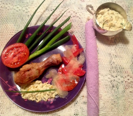 Запеченная курица со сливовым соусом