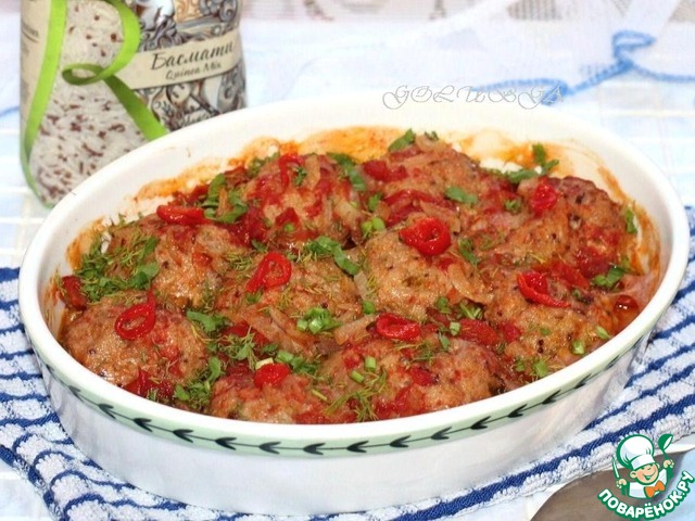 Мясные фрикадельки в соусе со смесью Басмати