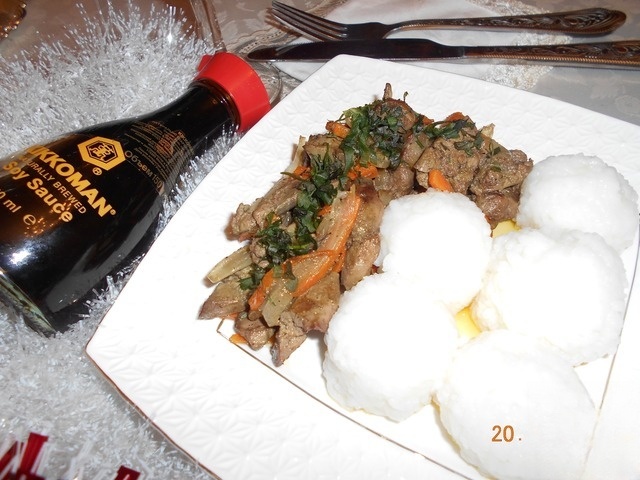 Снежки из риса с нежной печенью