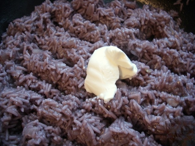 Risotto with red wine