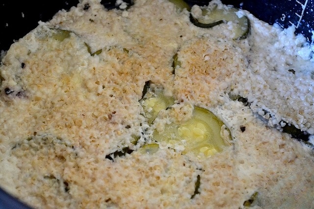 Кабачковая запеканка с овсяными отрубями