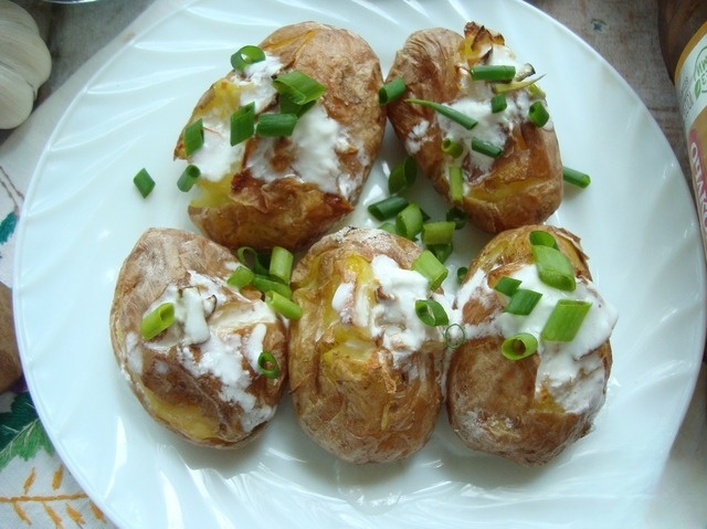 New potatoes under the brew