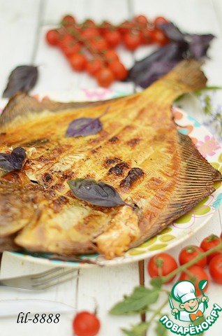 Flounder on the grill