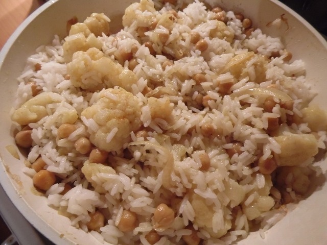 Rice with vegetable curry