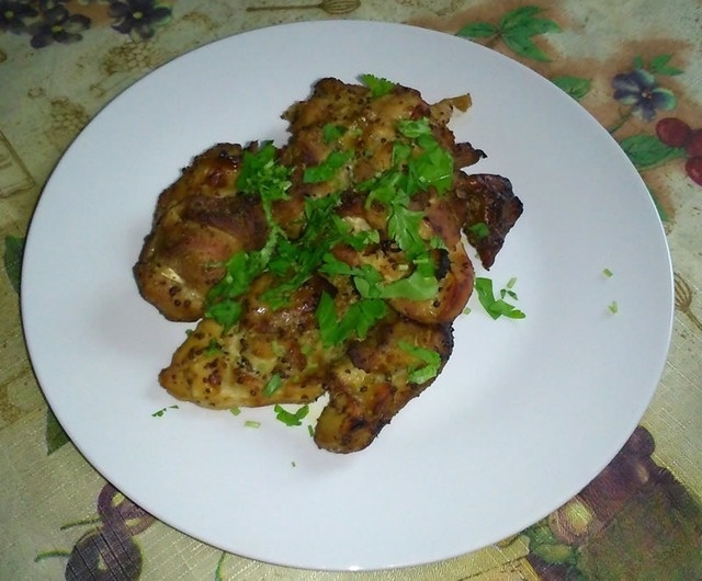 Honey chicken, baked in the oven