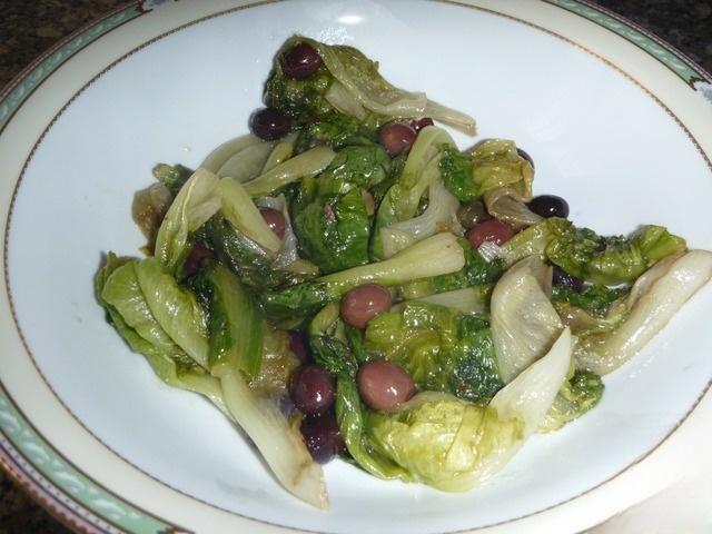 Scarola with anchovies and olives