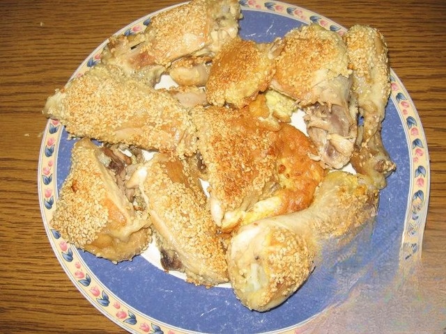 Chicken with sesame seeds