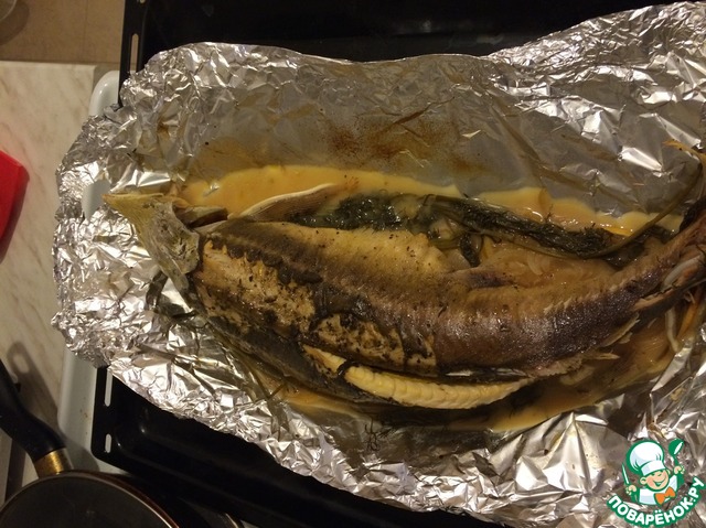 Baked sturgeon