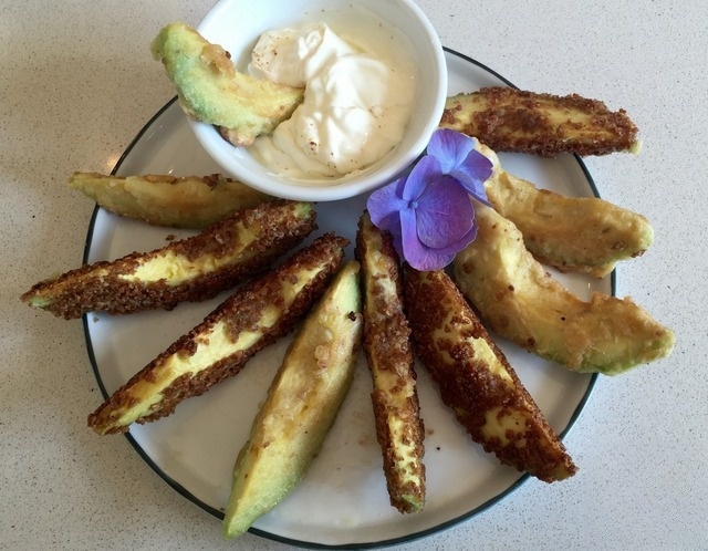 Tender avocado deep fried