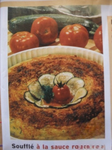 Squash souffle rose sauce