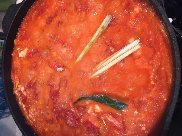 Shrimp Cretan with tomatoes and cheese