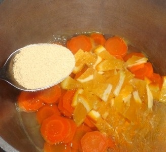 Carrots with ginger and orange