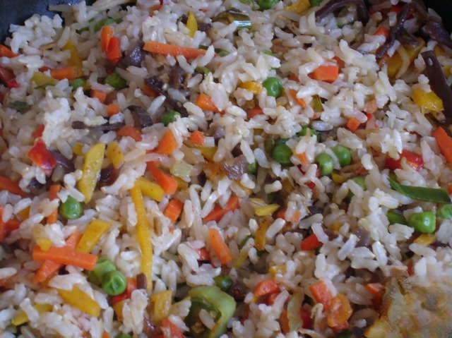 Romantic rice with vegetables Oriental