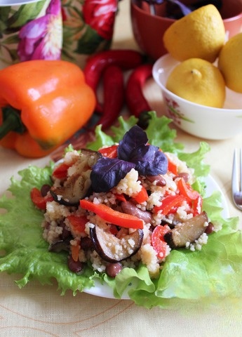 Couscous with eggplant