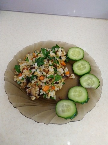 Pilaf with mushrooms