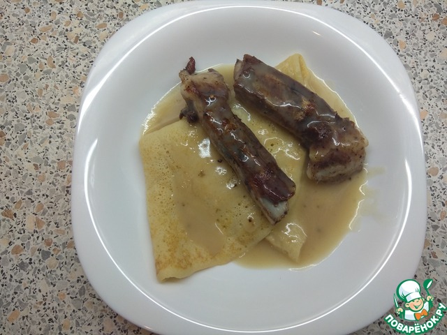 Delicious machanka with pancakes