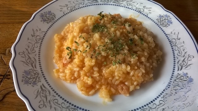 Rice with shrimp