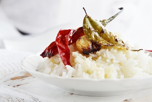 Rice with spicy sauce 