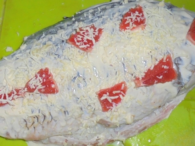 Карп с рисом и грейпфрутом