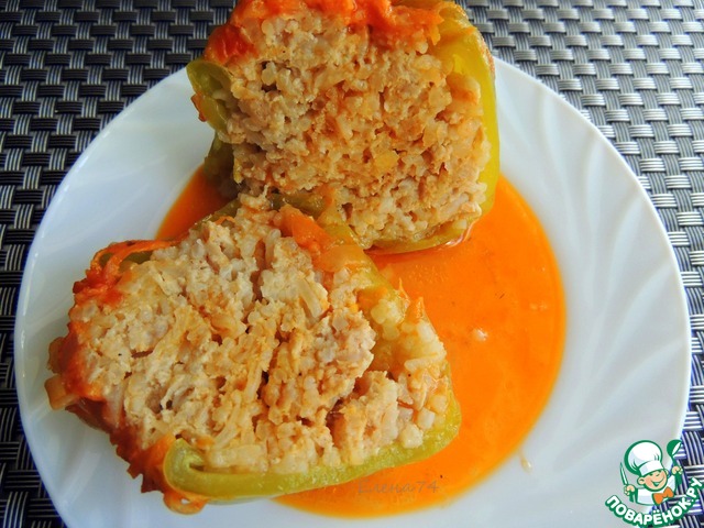 Stuffed peppers in slow cooker