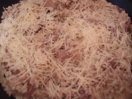 Risotto with chicken liver