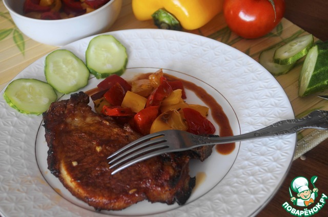 Pork in tomato marinade with spices