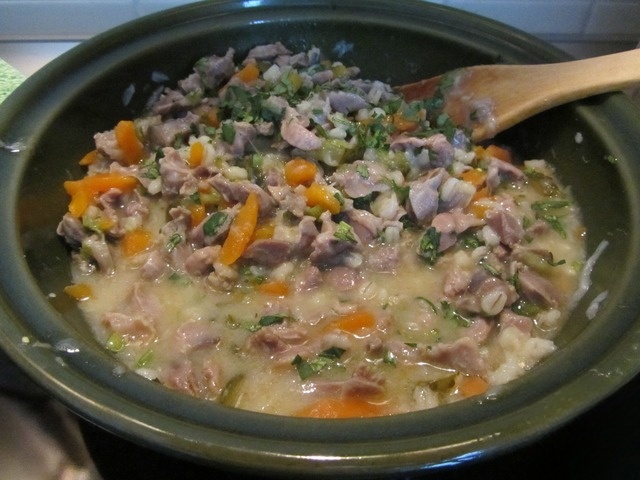 Chicken gizzards in the tagine