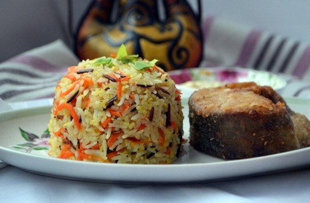 Carrot-coconut rice