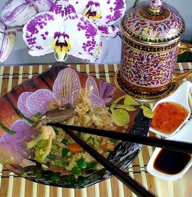 Рис с говядиной и овощами