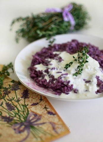 Черничное ризотто