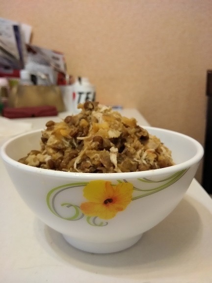 Lentils with ginger and lemon