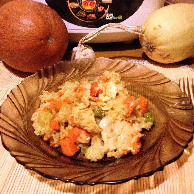 Карри из курицы с осенними овощами