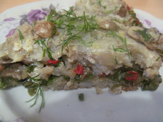 Картофельная запеканка с овощами